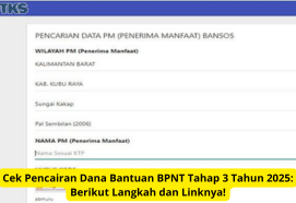 Cek Pencairan Dana Bantuan BPNT Tahap 3 Tahun 2025: Panduan dan Link Resmi