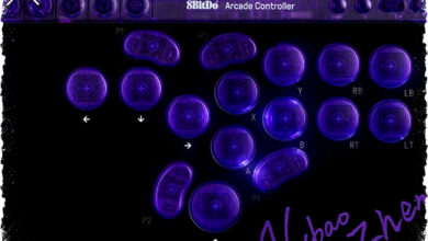 8BitDo Rilis Controller Leverless Transparan Ungu dengan Tombol Mekanik Hot-Swappable, Support Turnamen