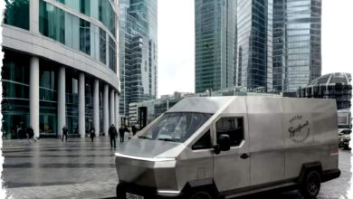 Rusia Luncurkan Minibus Listrik Russo-Balt F200 Desain Futuristik Mirip Tesla Cybertruck, Produksi 2027