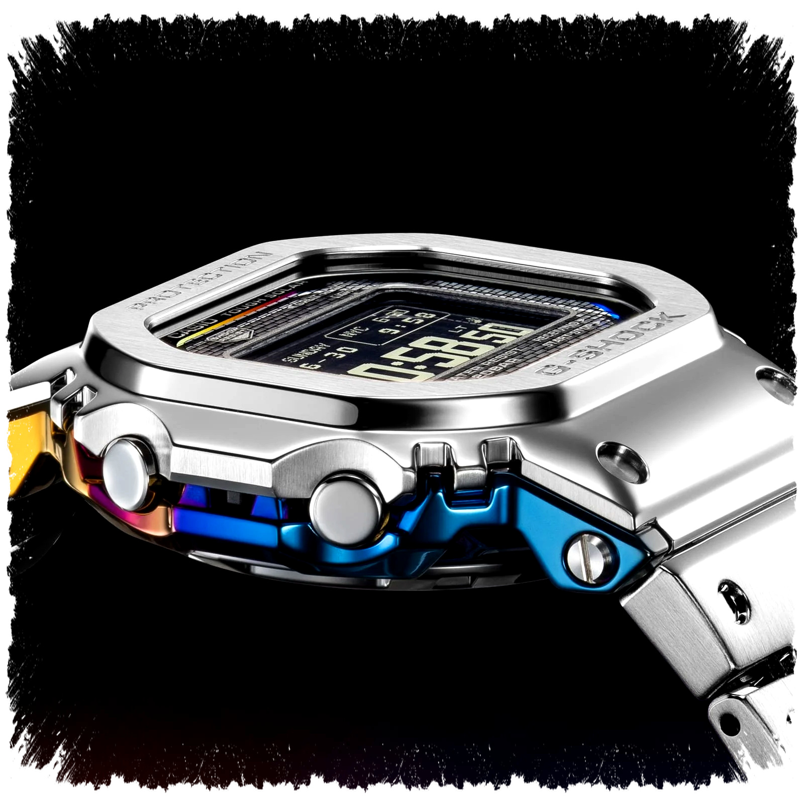 G-Shock 5000 Berlapis Pelangi Metal, Solar dan Bluetooth Ubah Arah Seri Ikonik